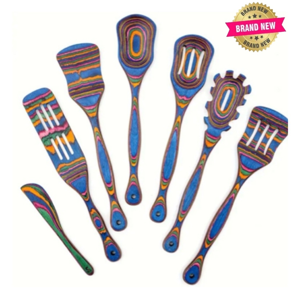 7-Piece Wooden Spoon Utensil Set